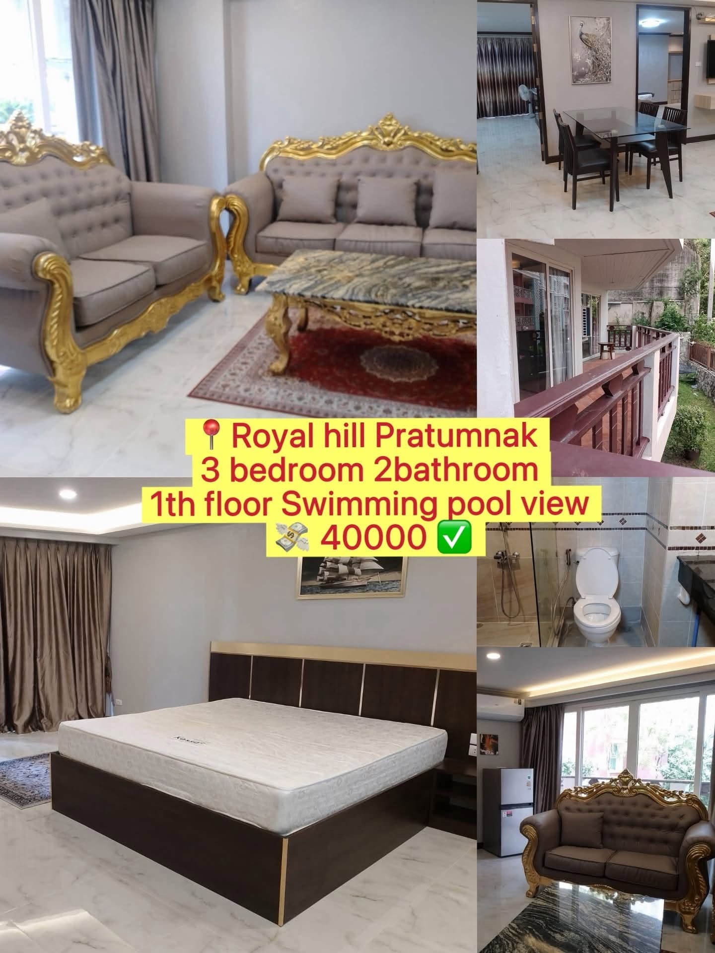 3 Bedroom Condo for rent at Royal Hill Resort