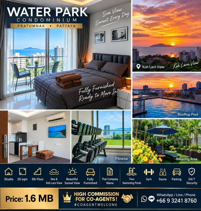 Studio for sale at Water Park Condominium