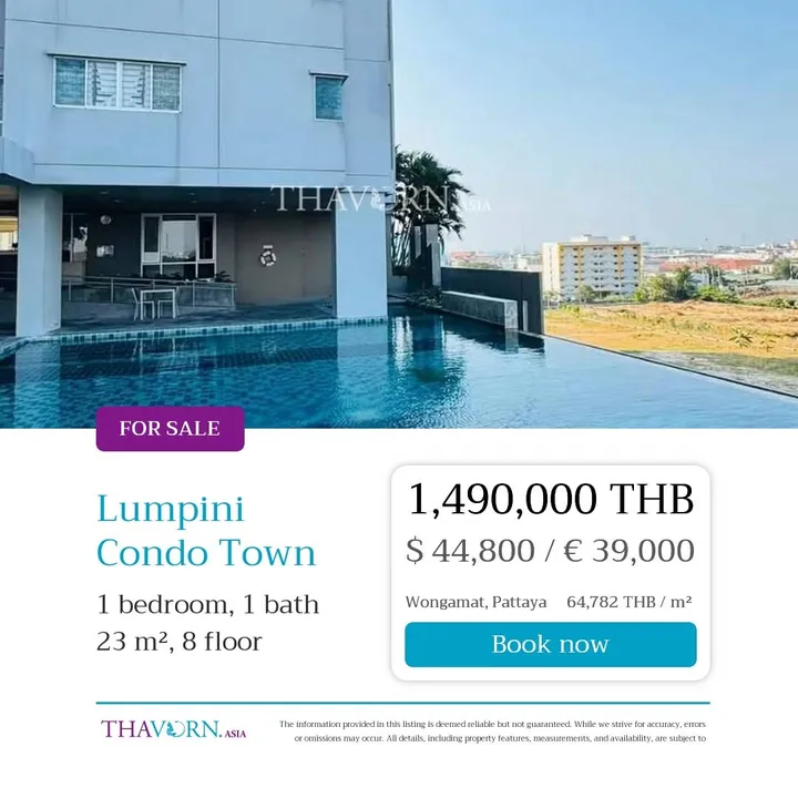 1 Bedroom Condo for sale at Lumpini Condo Town North Pattaya