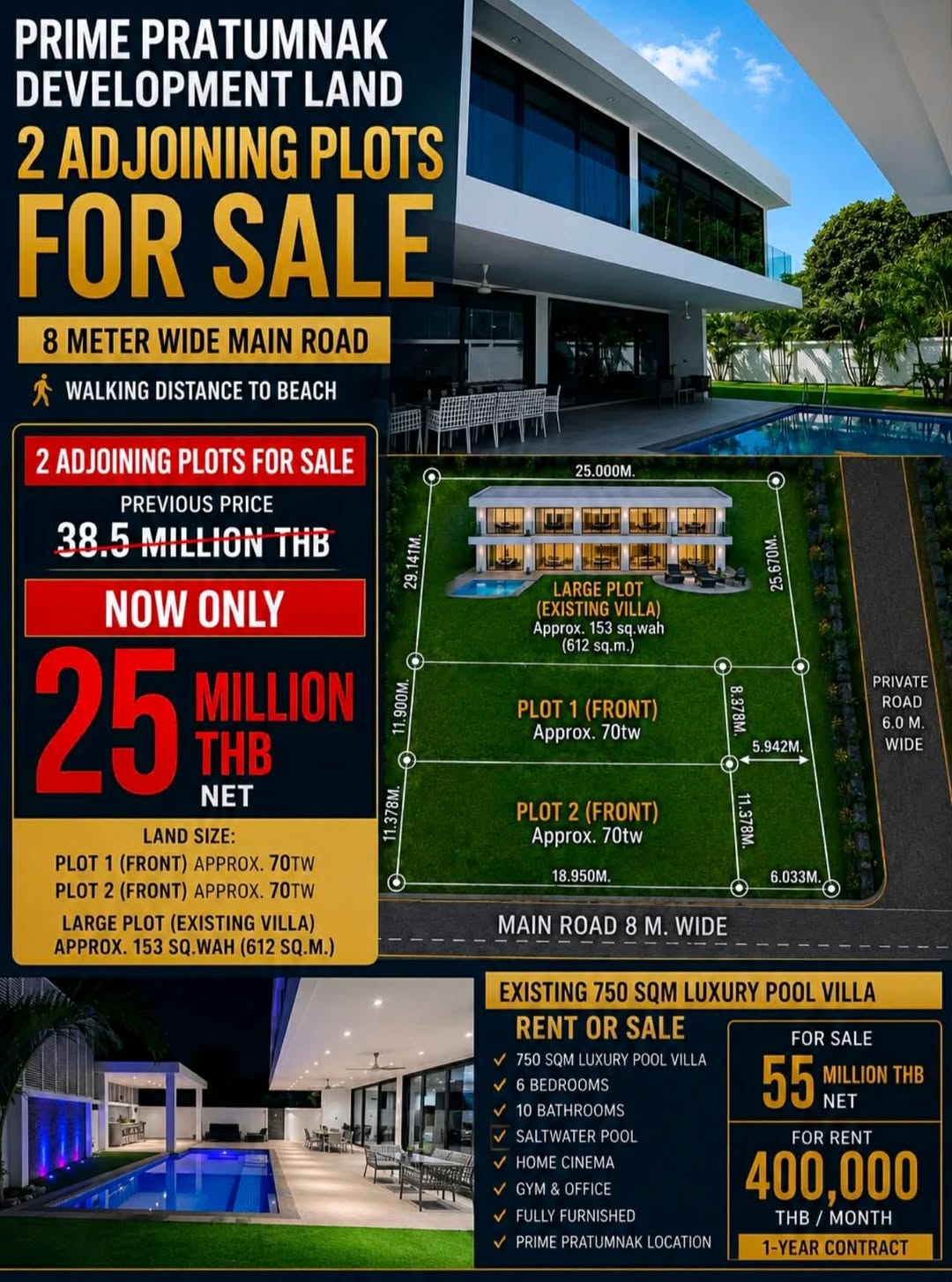 Land for sale in Pratumnak