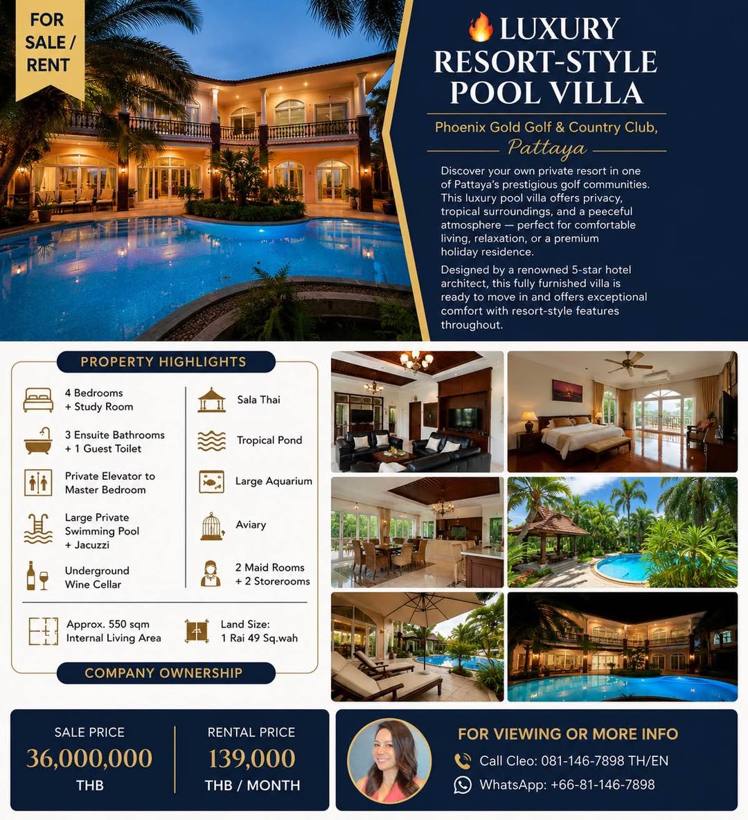 4 Bedroom Villa for sale at Phoenix Gold Golf & Country Club