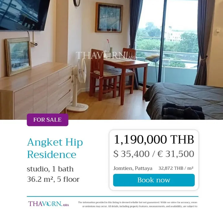 Studio for sale at Angket Hip Residence
